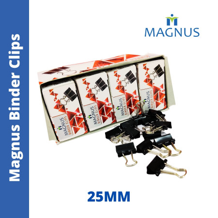 Magnus Binder Clips (Black) - 25mm (1203)