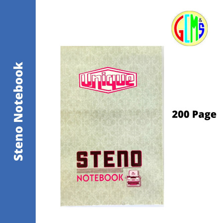 Unique Steno Notebook - 200 Pages