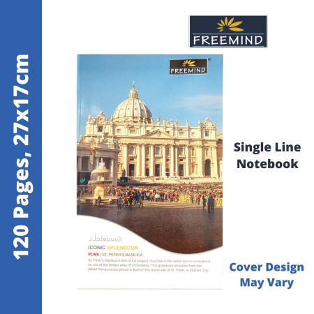 Freemind College Notebook - Single Line, 120 Pages, 27x17cm (700221)