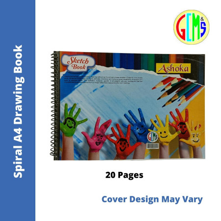 Ashoka Spiral A4 Drawing Book - 20 Pages