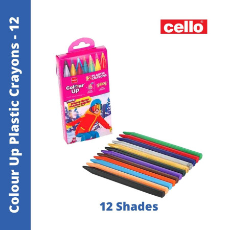 Cello Colour Up Plastic Crayons - 12