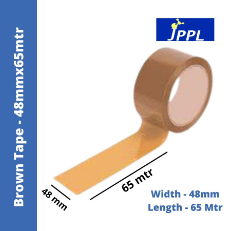 JPPL Solid Hold Brown Tape - 48mmx65mtr
