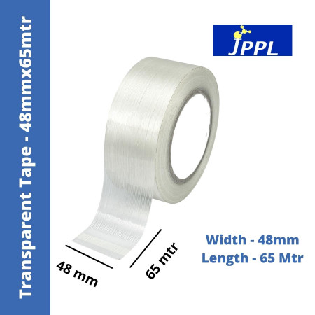 JPPL Solid Hold Transparent Tape - 48mmx65mtr