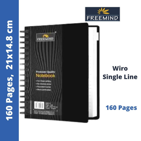 Freemind Micro Perforated Notebook - Spiral, Single Line, 160 Pages, 21x14.8cm (700920)