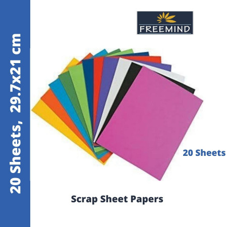 Freemind Scrap Sheet A4 Craft Paper - Unruled, 20 Sheets, 29.7x21 cm (705811)