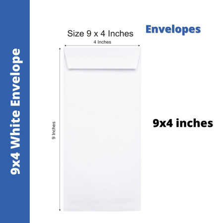 White Envelope - 9x4 inches