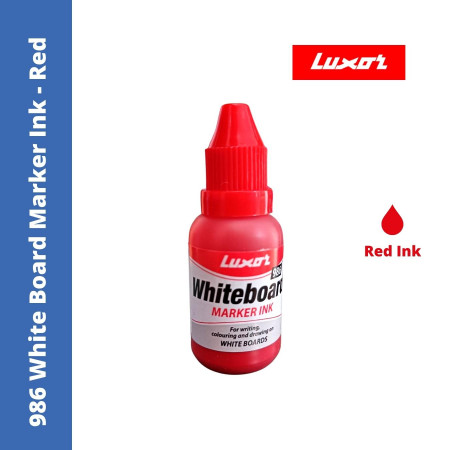 Luxor 986 White Board Marker Ink 15ml - Red