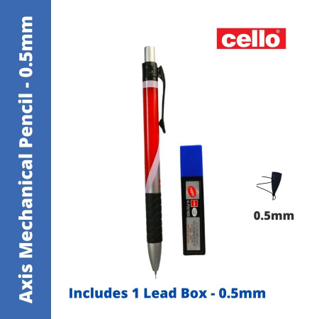 Cello Axis Mechanical Pencil - 0.5mm, 1 Lead Box Free