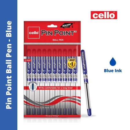 Cello Pin Point Ball Pen - Blue