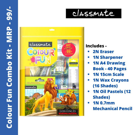 Classmate Colour Fun Colouring Kit - MRP - Rs. 99/- (04056001)
