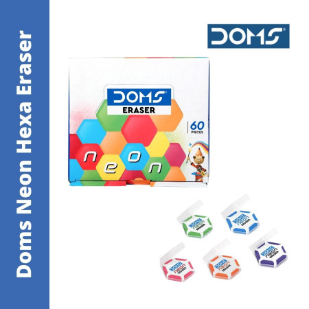 Doms Neon Hexa Eraser