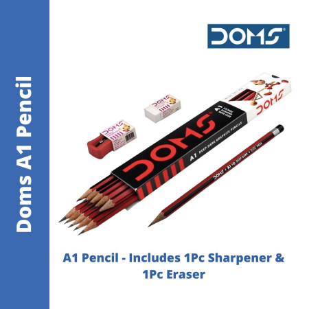 Doms A1 Deep Dark Pencil - Pack of 10 Pencils