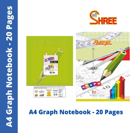 Shree Ajaya Graph Notebook - A4, 20 Pages