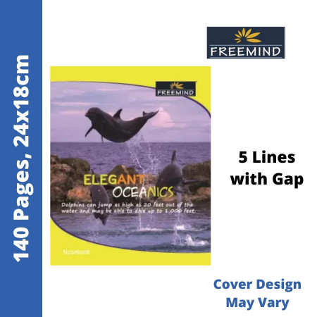 Freemind Notebook - Five Lines with Gap, 140 Pages, 24x18 cm (700174) MRP - 35