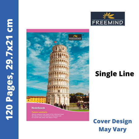 Freemind A4 Register - Single Line, 120 Pages, 29.7x21cm (700315)