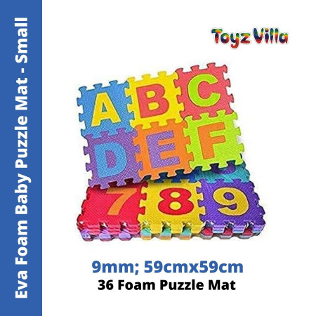 ToyzVilla Eva Foam Baby Puzzle Mat (Thickness: 9mm; Size: 59cm X 59cm)