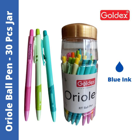 Goldex Oriole RT Ball Pen - Blue, 30 Pcs Jar