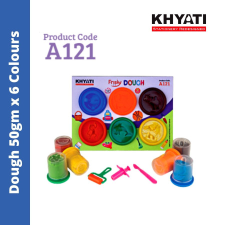Khyati Frisky Dough - 50gmx6 Colours A121