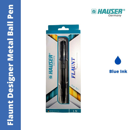 Hauser Flaunt Designer Metal Ball Pen - Blue