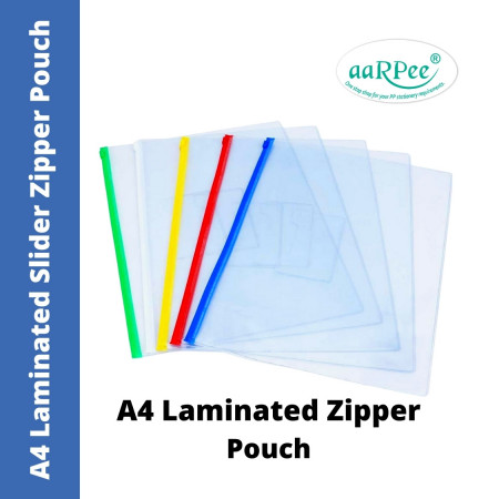 Aarpee A4 Laminated Slider Zipper Pouch (LPSZ05)