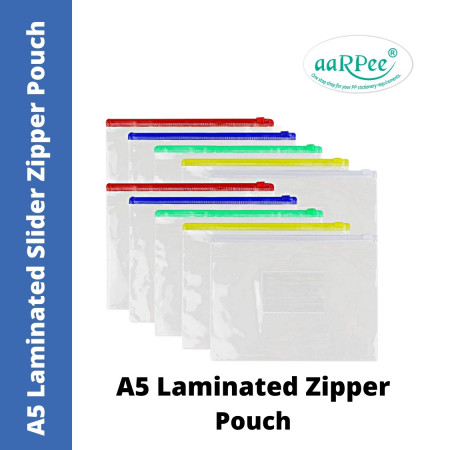 Aarpee A5 Laminated Slider Zipper Pouch (LPSZ03)