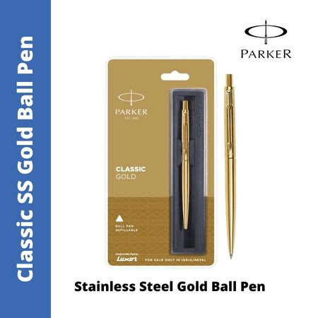 Parker Classic Gold Ball Pen (MRP - Rs. 650)