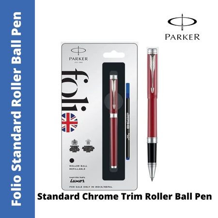Buy Wholesale Parker Folio Standard Chrome Trim Roller Ball Pen (MRP - Rs.  290) Online In India - TrueWholesale