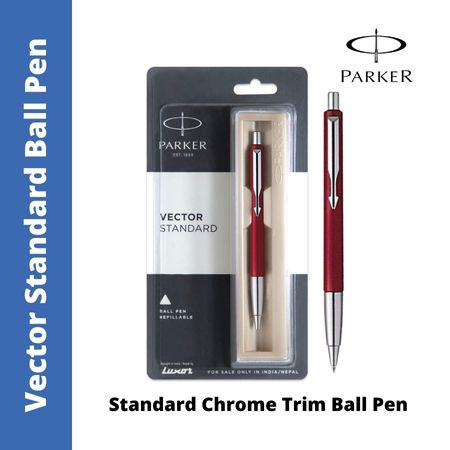 Parker Vector Standard Chrome Trim Ball Pen (MRP - Rs. 320)