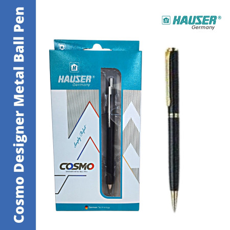Hauser Epic Gold Designer Metal Ball Pen - Blue
