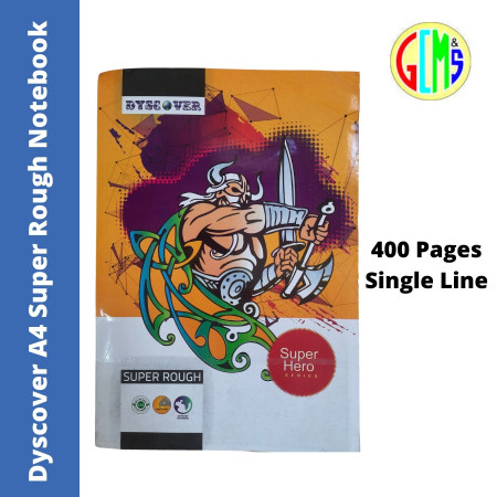 Dyscover A4 Super Rough Notebook - Single Line, 400 Pages