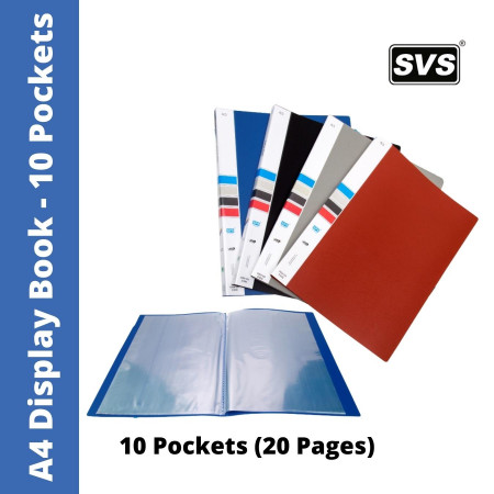 SVS A4 Display Book - 10 Pockets (20 Pages) (201)