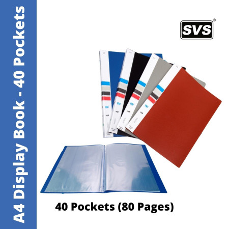 SVS A4 Display Book - 40 Pockets (80 Pages) (207)