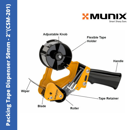 Munix Packing Tape Dispenser 50mm - 2'' (CSM-201)