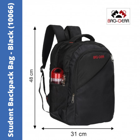 Bag Gear Multipurpose Student school Bag - Black, 36 Ltr (10066)