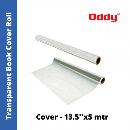 Oddy Transparent Book Cover Roll - 13.5''x5 mtr (CBCR-01)