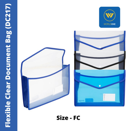 WorldOne Flexible Clear Document Bag - FC (DC217)