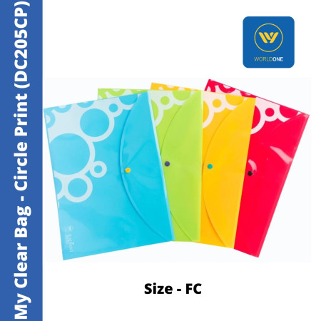 WorldOne My Clear Bag - FC, Circle Print (DC205CP)