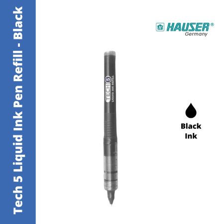 Hauser Tech 5 Liquid Ink Pen Refill - Black