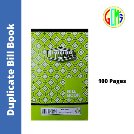 Unique Duplicate Bill Book - 22x13.5 cm