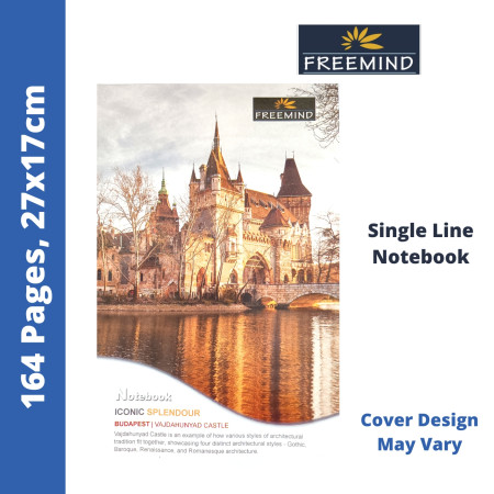 Freemind College Notebook - Single Line, 164 Pages, 27x17cm (700230) MRP - RS.55