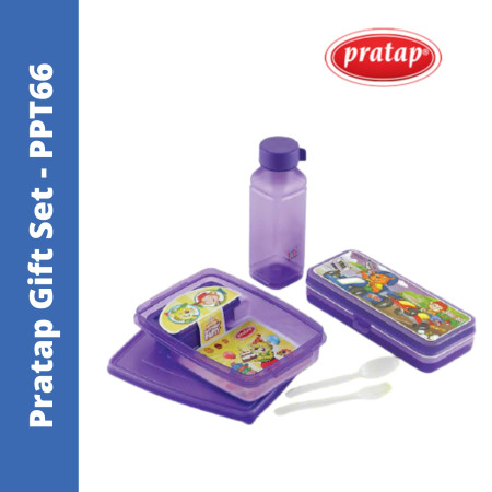 Pratap Gift Set (Lunch Box + Compass Box + Water Bottle) PPT66