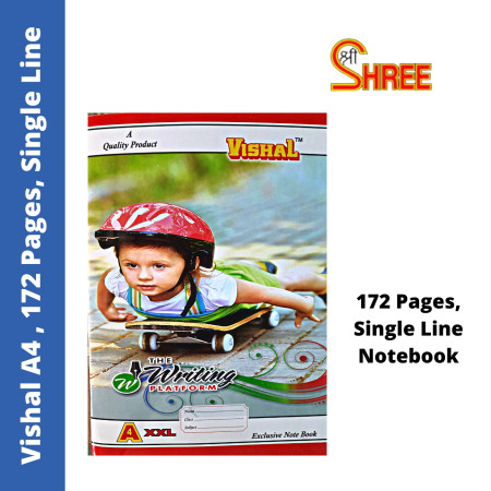 Shree Vishal A4 Register Single Line - 172 pages