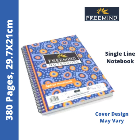 Freemind A4 Register - Spiral, Single Line, 380 Pages, 29.7x21cm (704927)