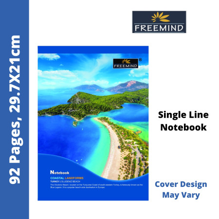 Freemind A4 Register - Single Line, 92 Pages, 29.7x21cm (700310) MRP- Rs. 50