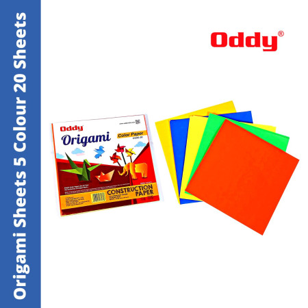 Oddy Neon Origami Sheets 5 Colour 20 Sheets Pack (OS-5C-20)
