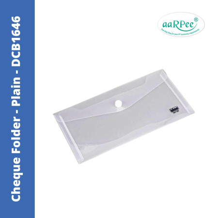 Aarpee Cheque Folder - Transparent, 0.16 mm, Pack of 10 (DCB1646)