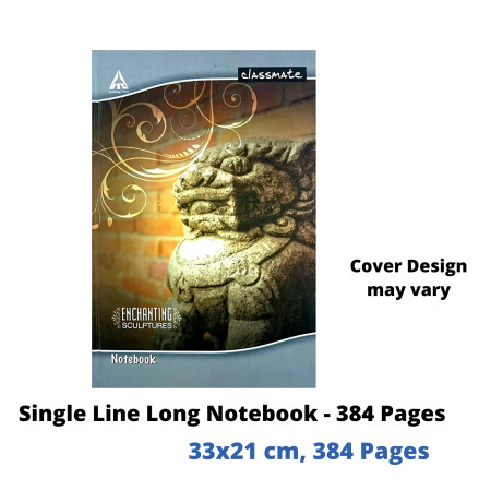 Classmate Hard Bound Register - Single Line, 384 pages, 33x21 cm (2000329)
