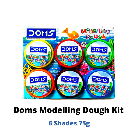 Doms Modelling Dough Kit - 6 Shades, 75g each
