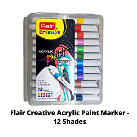 Flair Creative Acrylic Paint Marker - 12 Shades