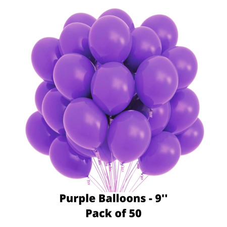 Regal Balloons - Purple, 9'', Pack of 50